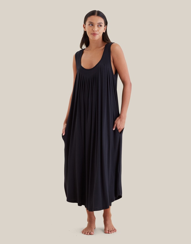 Papinelle - Kate Modal Soft Pleat Front Maxi Nightie