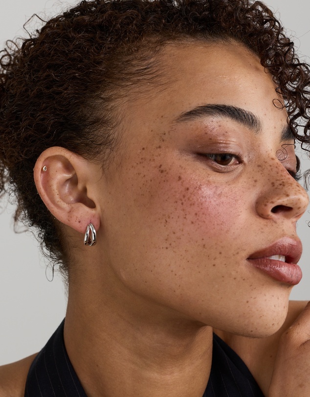 Michael Hill - Split Huggie Earrings in Sterling Silver