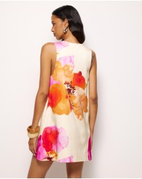 AERE - Fiora Satin Shift Mini Dress