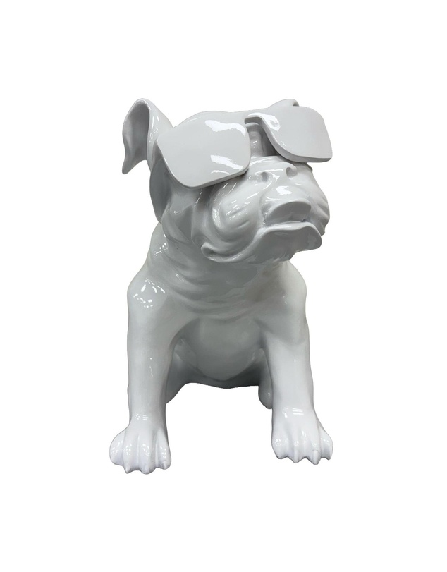 Urban Attitude - Urban Attitude Bulldog Statue - Gloss White
