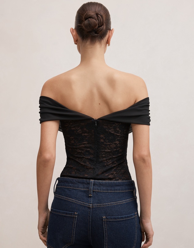 Forever New - Lily Lace Bardot Top