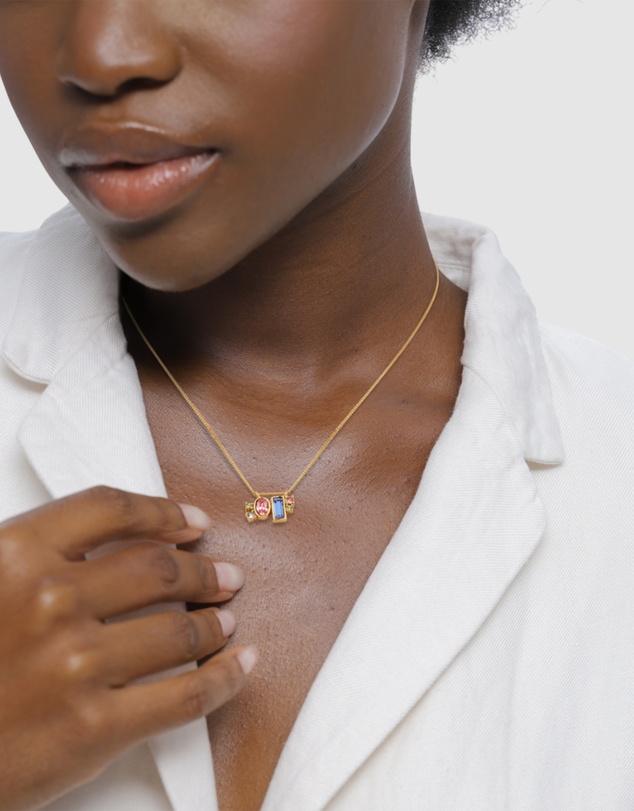 Elli Jewelry - Necklace Crystal Dainty 925 Sterling Silver Gold-Plated