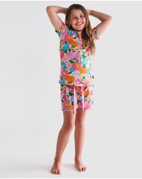 Kip&Co - Organic Cotton SS Tee & Frill Shorts Pyjama - Kids-Teens