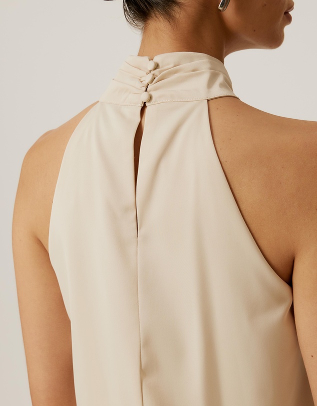 Tussah - Ruby Satin Halter Top