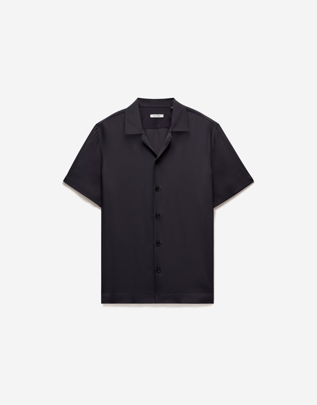 Calibre - Camp Collar Silk Shirt Currant