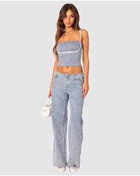 EDIKTED - Yang Contrast Strap Tank Top