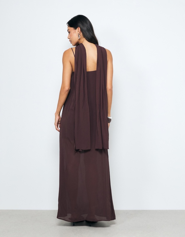 AERE - Zefi Scarf Maxi Dress