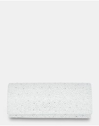 Morgan & Taylor - Noelle Diamante Clutch in White