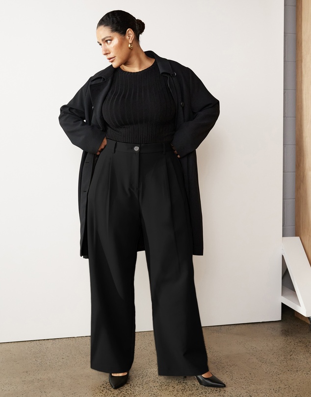 Atmos&Here Curvy - Noa Pleated Pants