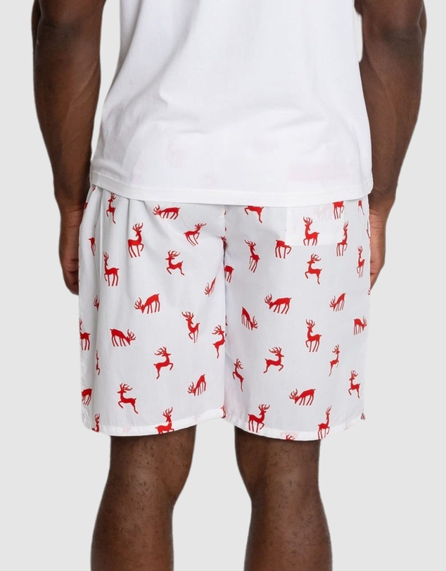 Sant And Abel - Men's Reindeer Red Sleep Shorts
