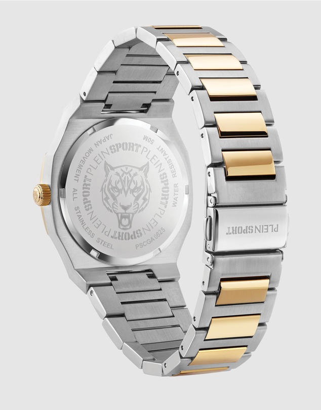 Plein Sport - Plein Metronaut 42mm Green Dial and Two-tone Gold Bracelet