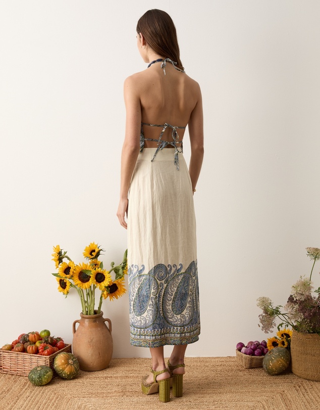 BOTEH - Arcadia Paisley Maxi Skirt With Split