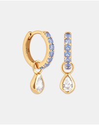 Astrid & Miyu - Opal Pear Charm Huggies