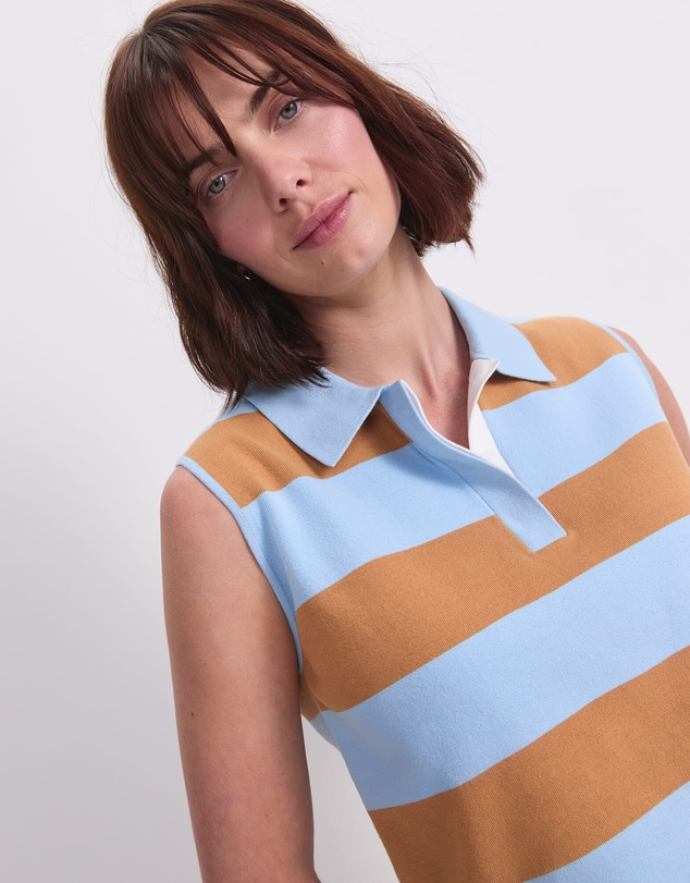 Sportscraft - Knit Sleeveless Polo Tank