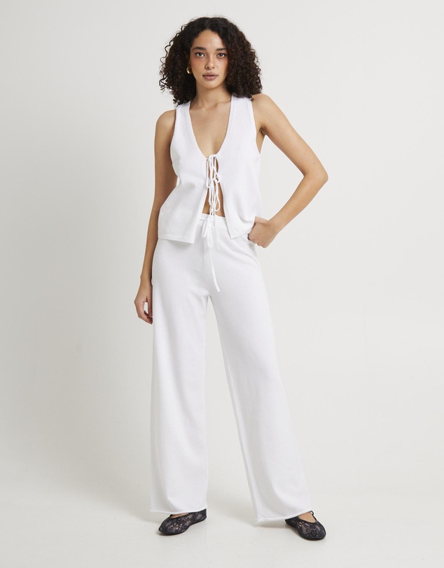 Subtitled - Libby Tie Front Knit Top