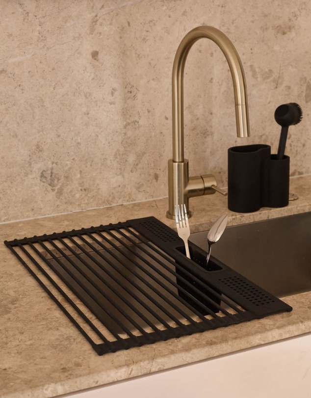 DESIGNSTUFF - DRIP Folding Dish Rack w/ Cutlery Holder