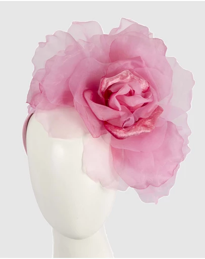 Fillies Collection - Large Hot Pink Flower Fascinator Headband