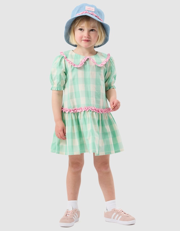 Goldie + Ace - Chambray Gingham Bucket Hat - Babies-Kids