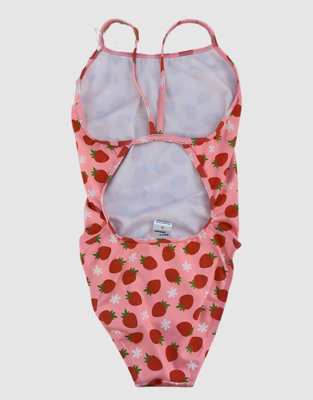 Salty Johnson - Strawberry Kisses Thin Strap One Piece