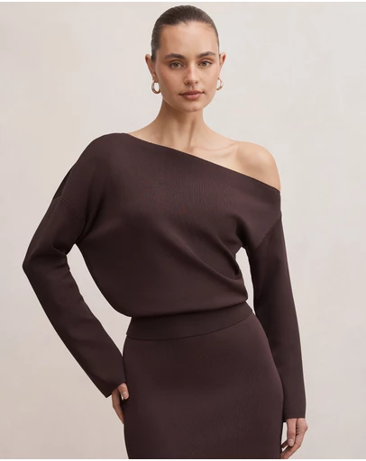 Forever New - Ayva Asymmetrical Knitted Top
