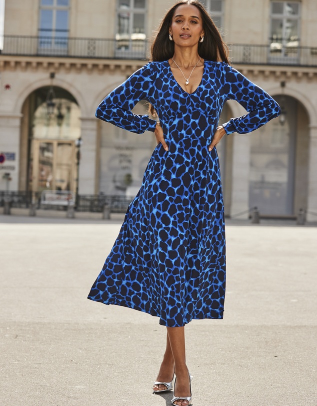 Sosandar - Morocco Print Split Detail Dress