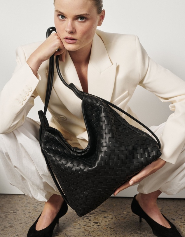 VESTIRSI - Woven Bella Convertible Backpack Black