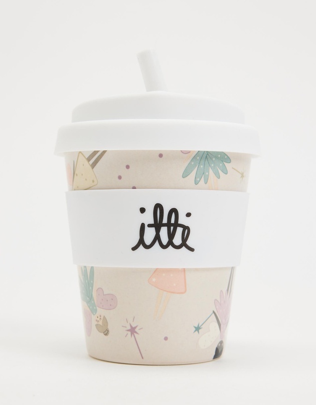 itti bitti - 240ml Reusable Baby Cino Cup With 1 Straw - Fairy Magic