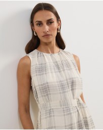 Atmos&Here - Aura Check Midi Dress