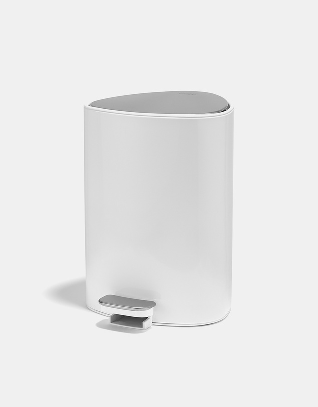 Joseph Joseph - EasyStore™ 5L Gloss White Bathroom Pedal Bin