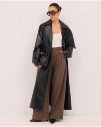 Calli - Nicholas Leather Look Trench Coat