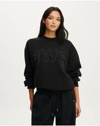 Cotton On Body Active - Fleece Graphic Crew Sweatshirt