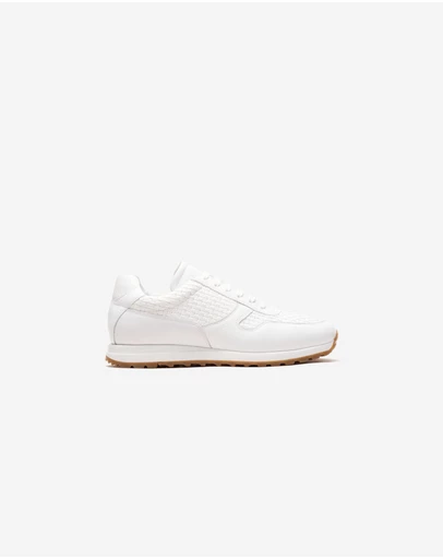 Calibre - Woven Leather Sport Sneaker White