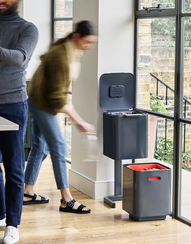 Joseph Joseph - Totem Compact 40L Waste Separation & Recycling Unit (Graphite)