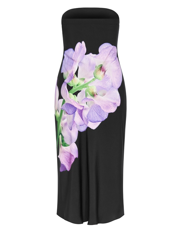 City Chic - Amari Orchid Print Midi Dress