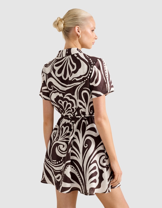 Forever New - Grace Linen Shirt Mini Dress