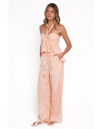 Petal & Pup - Lira Tie Waist Pant - Peach Floral