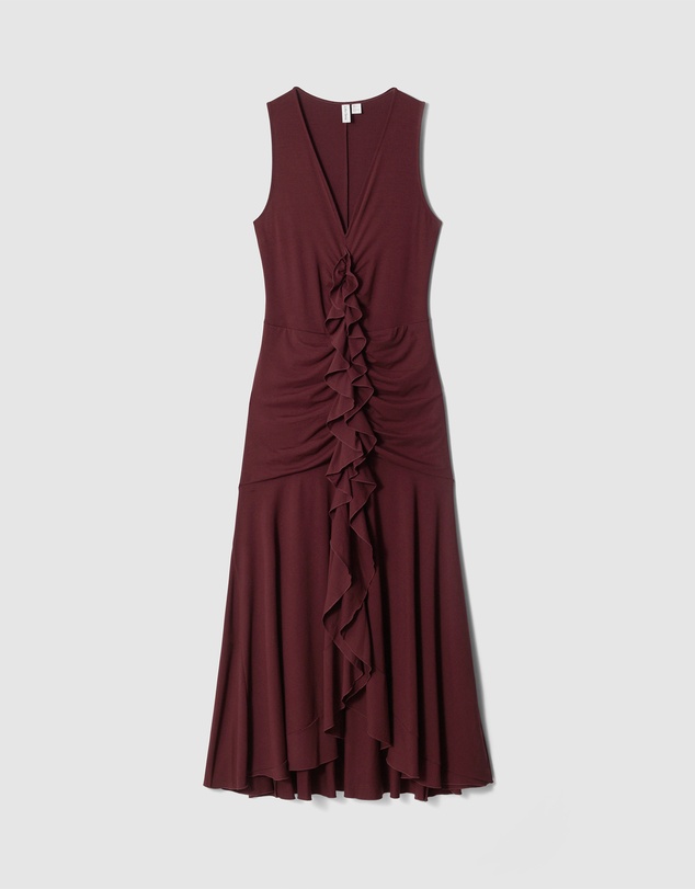 & Other Stories - V-Neck Ruffle Maxi Dress