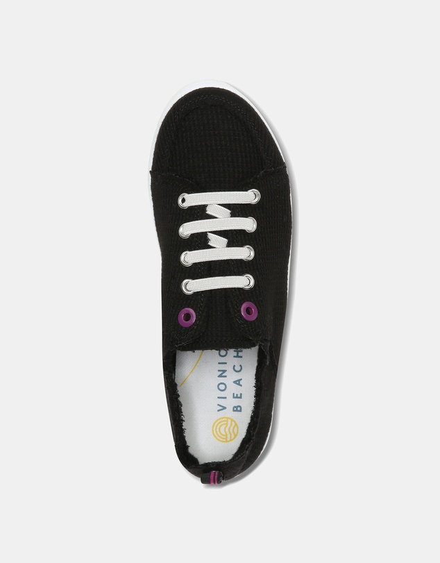 Vionic - Pismo Casual Sneaker - Black Waffle Knit