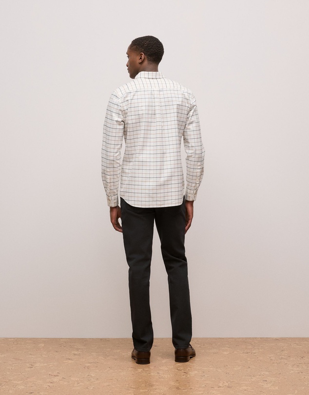 Trenery - Fine Check Oxford Shirt in Marshmallow
