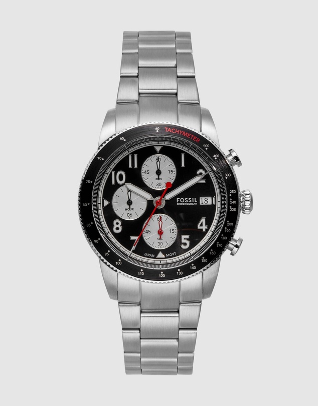 Fossil - Sport Tourer Silver Tone Chronograph Watch