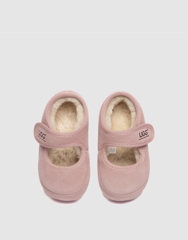 EVERAU - Australian Shepherd Ugg Millie Toddler Cow Suede Upper Loafer Oxfords Flats