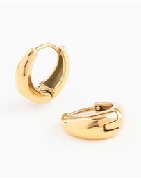 Lovisa - Waterproof Gold Plated Stainless Steel Mini Drop Huggie Earrings