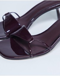 TOPSHOP - Ily Patent Heeled Mules
