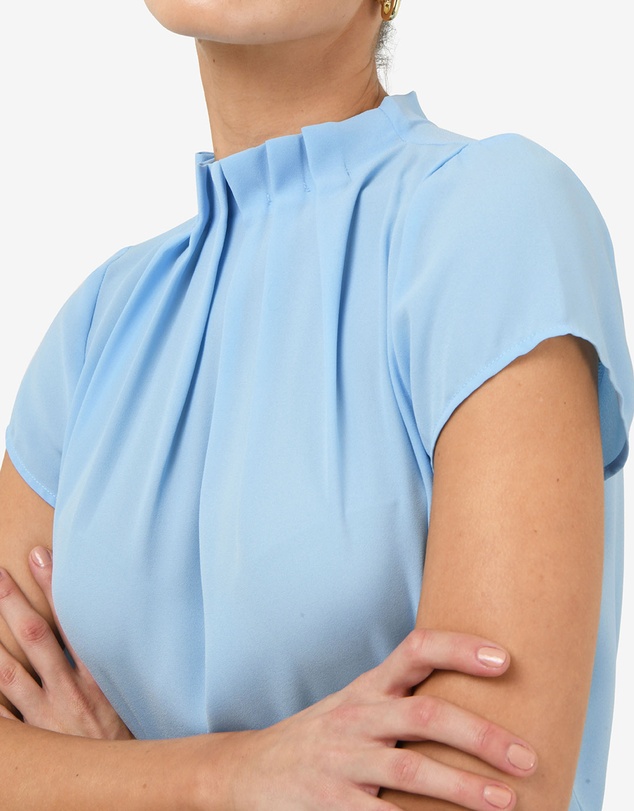 Forcast - Olivia Pleated High Neck Top