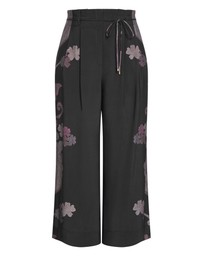 City Chic - Plus size Eternal Side Print Wide Pant - black