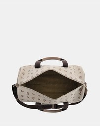 Pierre Cardin - Pierre Cardin Canvas Print/Leather Trim Art Design Duffle Bag