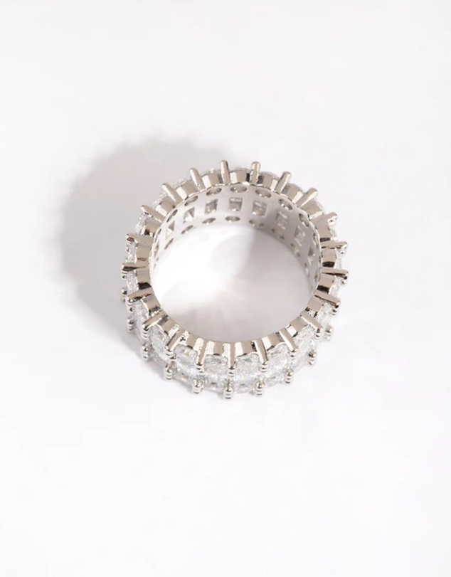 Lovisa - Silver Baguette Cubic Zirconia Ring