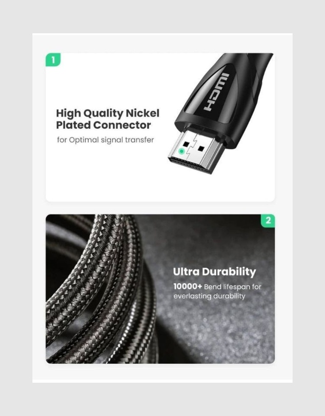 Ugreen - UGREEN 8K HDMI 2.1 Cable 1m