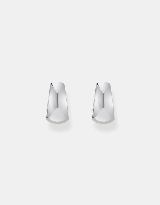THOMAS SABO - Hoop earrings in chunky, trapezoidal shape silver