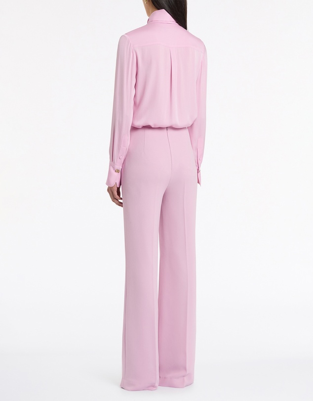 Carla Zampatti - Floss Silk Satin Georgette Scarf Detail Blouse